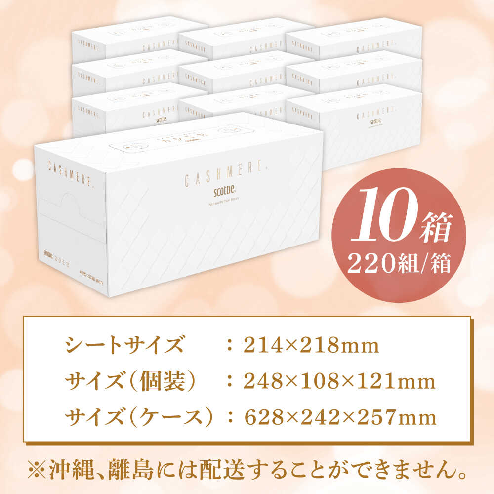 スコッティ ティッシュ カシミヤ 10箱 (1箱 220組(440枚))