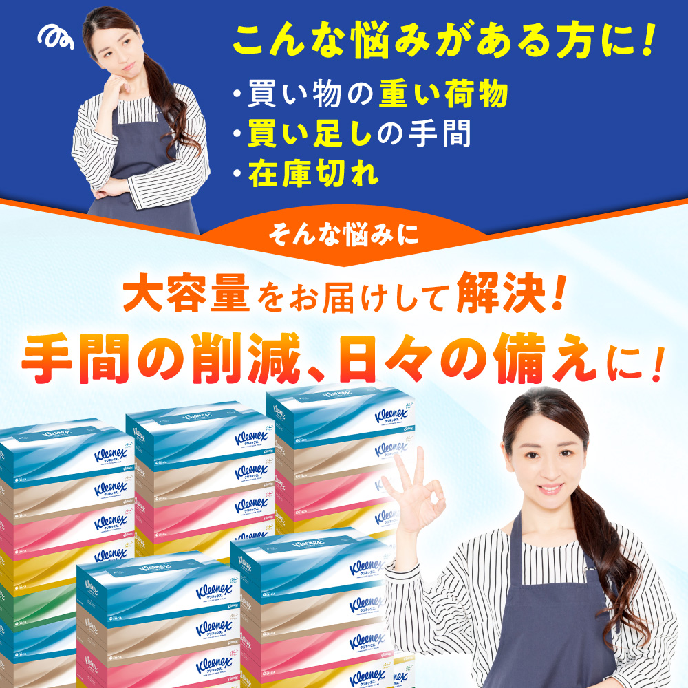 【全3回定期便(2ヵ月に1回)】クリネックス ティッシュ 60箱(1箱 360枚(180組))