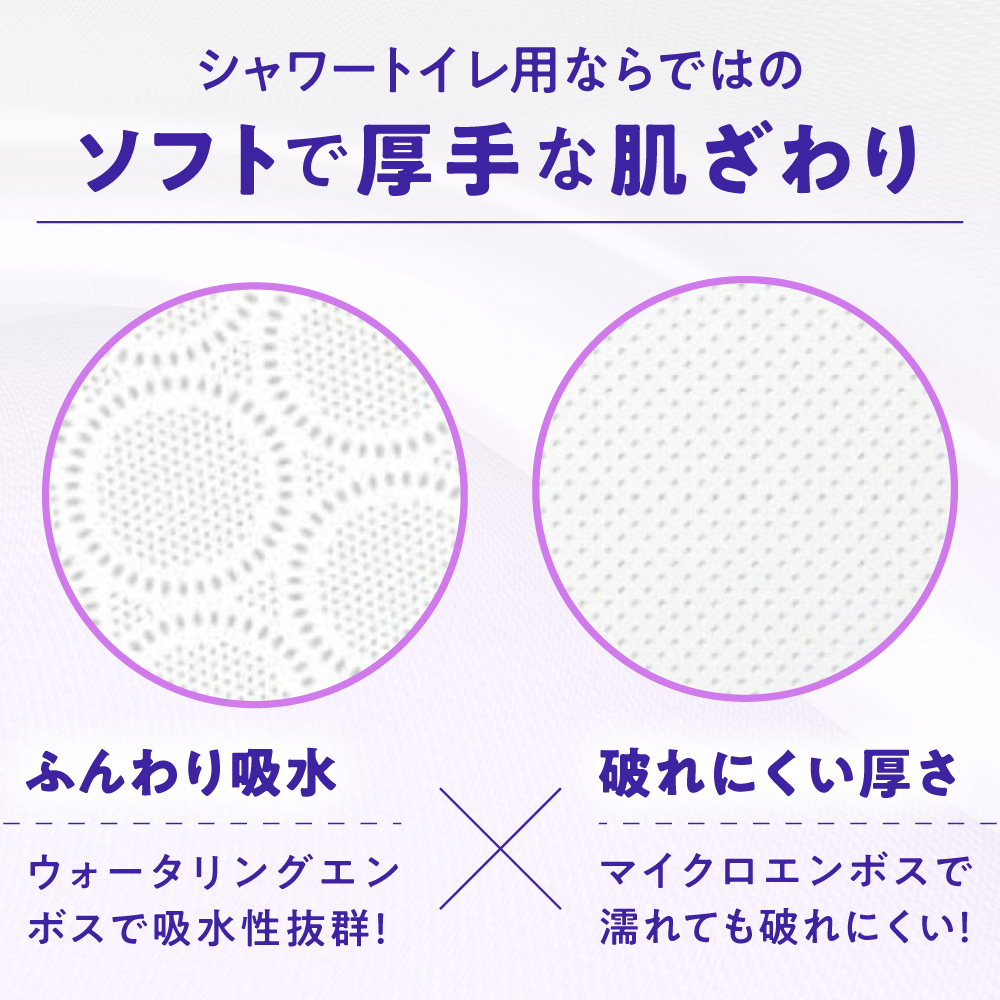 【全3回定期便(2ヶ月に1回届く)】クリネックス 長持ちシャワートイレ用 トイレットペーパー(ダブル)64ロール