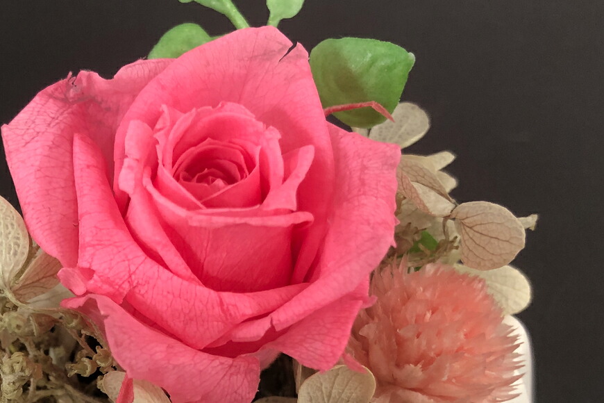 花 プリザーブドフラワー アレンジ スモール ばら1輪 紫陽花 など [littleprincess 石川県 宝達志水町 38601339] お花 プリザーブド フラワー ギフト インテリア 観賞用 小物 お花 花束 長期保存 バラ 薔薇 あじさい