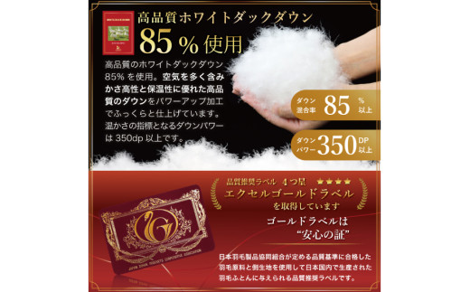 【冬用】洗える 羽毛布団 シングル 本掛け 増量 冬 掛け布団 ホワイトダックダウン85％ 1.2kg 350dp アイボリー 無地 羽毛 布団 羽毛ふとん 本掛け布団 4つ星 エクセルゴールドラベル ダウンケット 寝具 掛布団 羽毛掛け布団 コインランドリー 抗菌防臭 防汚加工 柔軟加工 防ダニ [川村羽毛 山梨県 韮崎市 20742914]