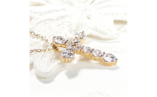 ネックレス K18YG イエローゴールド ダイヤモンド 1.0ct クロス 十字架 1カラット テンダイヤ ペンダント【f020-k18yg】 [株式会社オーダーメイドジュエリーメイ 山梨県 韮崎市 20742954] アクセサリー ジュエリー アクセ