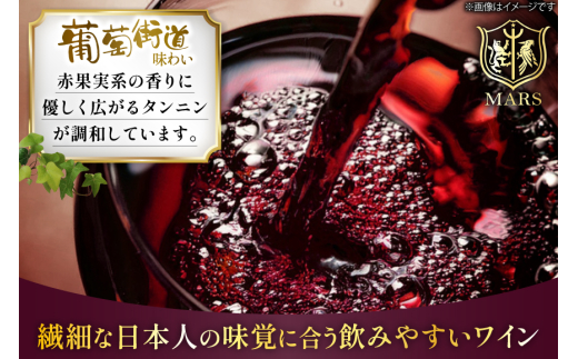 ワイン 赤 ミディアムボディ 葡萄街道 360ml 6本 ワインセット 計2160ml  赤ワイン Wine わいん お酒 酒  山梨  洋酒 アルコール度 12％ 果実酒 セット 晩酌  [本坊酒造株式会社マルス穂坂ワイナリー 山梨県 韮崎市 20743928] 