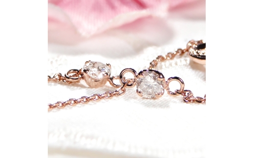 ブレスレット K18PG ピンクゴールド ダイヤモンド 0.23ct  無限大 ∞ インフィニティ 18金 チェーンブレスレット アクセサリー アクセ ジュエリー 【f185-k18pg】 [オーダーメイドジュエリーメイ 山梨県 韮崎市 20745208]