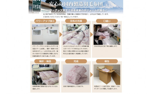 【冬用】羽毛布団 シングル 本掛け 冬 掛け布団 蓄熱保温生地 ブルガリア産 ホワイトダックダウン 93％ 1.2kg 400dp  (サーモウォーム 青) 布団 日本製 5つ星 ロイヤルゴールドラベル ダウンケット フトン 羽毛 寝具 掛布団 羽毛掛け布団 日本製 日用品 [川村羽毛 山梨県 韮崎市 20743626]