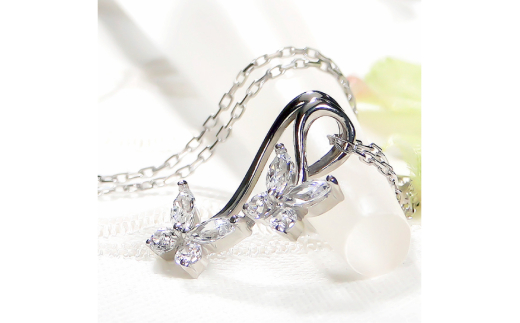 ネックレス プラチナ Pt900 ダイヤモンド 0.5ct 蝶 モチーフ ペンダント レディース ちょうちょ バタフライ ジュエリー ダイヤ 【f280-d-pt】 [オーダーメイドジュエリーメイ 山梨県 韮崎市 20745057]