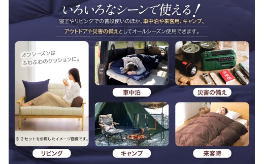 布団 【寝袋 にもなる 4way!】 洗える 羽毛布団 掛け布団 シングル 肌掛け アウトドア ダック85％ ブラウン [川村羽毛 山梨県 韮崎市 20742878] 寝袋 羽毛 ふとん 車中泊 キャンプ 防災 クッション 3way ふるさと納税