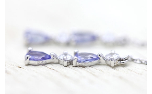 ピアス タンザナイト ペアシェイプ プラチナ PT900 ダイヤモンド 0.16ct レディース ドロップ 滴 雫 チェーンピアス 揺れるピアス 誕生石 アクセサリー ジュエリー アクセ 【f090-pt】 [オーダーメイドジュエリーメイ 山梨県 韮崎市 20745204]
