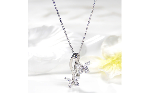 ネックレス プラチナ Pt900 ダイヤモンド 0.5ct 蝶 モチーフ ペンダント レディース ちょうちょ バタフライ ジュエリー ダイヤ 【f280-d-pt】 [オーダーメイドジュエリーメイ 山梨県 韮崎市 20745057]