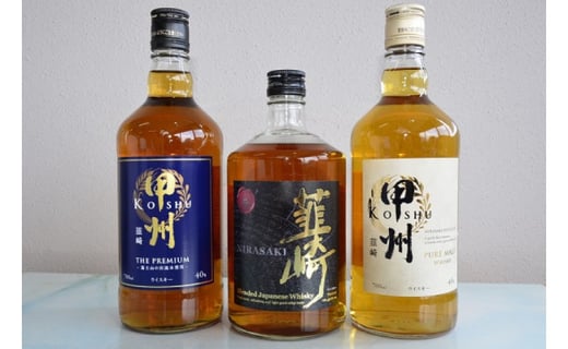 【6回 定期便 毎月】ウイスキー 甲州韮崎 プレミアム セット 700ml 3種 6回 総計18本 12600ml 詰め合わせ ウィスキー ウヰスキー 酒 洋酒 お酒 アルコール ハイボール 飲み比べ [サン.フーズ 山梨県 韮崎市 20743285]