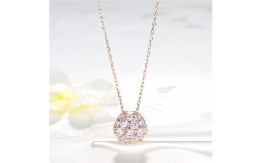 ネックレス K18YG イエローゴールド ダイヤモンド 1.0ct パヴェ ドーム型 ペンダント【f025-k18yg】 [株式会社オーダーメイドジュエリーメイ 山梨県 韮崎市 20742951] アクセサリー ジュエリー アクセ