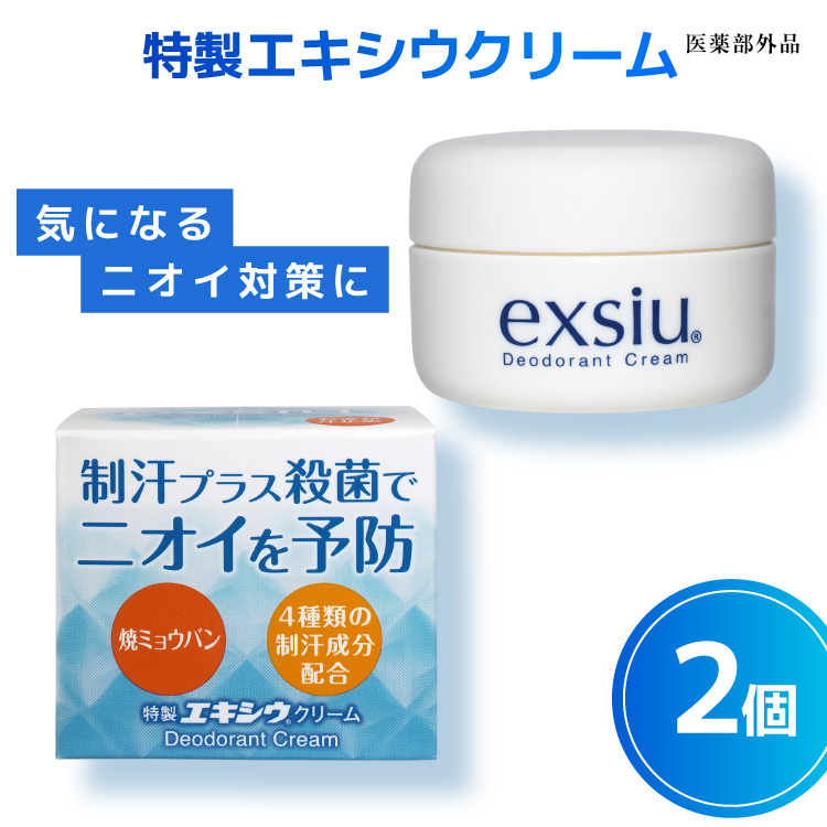 特製エキシウクリーム2個セット/30g×2個 【医薬部外品】 ニオイ対策 わきが あせ止め 体臭 汗 制汗 制汗剤 [東京甲子社 山梨県 韮崎市 20745196] 