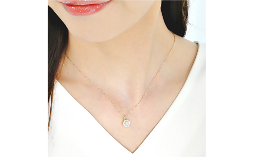 ネックレス K18YG イエローゴールド ダイヤモンド 0.35ct 【f218-k18yg】 [オーダーメイドジュエリーメイ 山梨県 韮崎市 20742934] ペンダント ジュエリー アクセサリー ダイヤ K18 18金 宝石