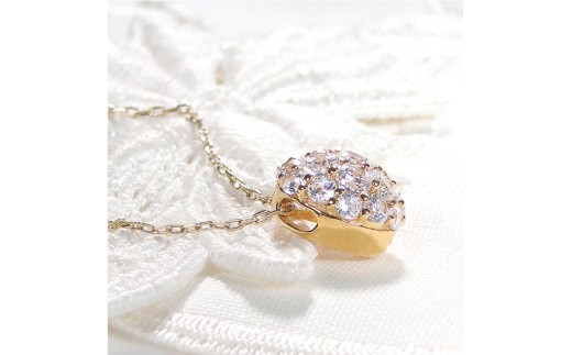 ネックレス K18YG イエローゴールド ダイヤモンド 1.0ct パヴェ ドーム型 ペンダント【f025-k18yg】 [株式会社オーダーメイドジュエリーメイ 山梨県 韮崎市 20742951] アクセサリー ジュエリー アクセ