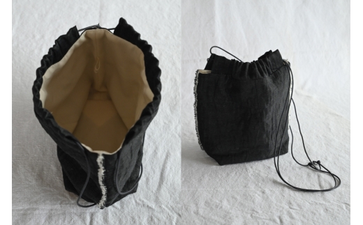 バッグ 巾着 1点 [YK衣服製作室 山梨県 韮崎市 20745317] BAG 巾着バッグ ファッション 手作り 国産 1点物
