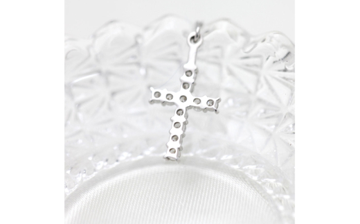 ピアス プラチナ PT900 ダイヤモンド 0.4ct クロス 十字架モチーフ 揺れる チェーン 両耳用【f089-pt】 [株式会社オーダーメイドジュエリーメイ 山梨県 韮崎市 20742944] アクセサリー ジュエリー アクセ