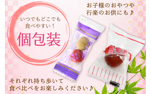 梅干し 粋な小梅ポット 60個入 & 梅恋しポット 30個入 [山梨農産食品 山梨県 韮崎市 20743522] 梅干 うめぼし 個包装 食べ比べ 梅 漬物 つけもの おやつ  おつまみ 熱中症予防