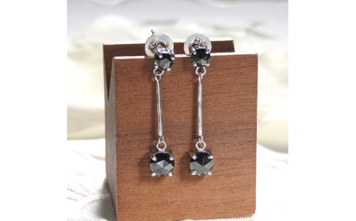 ピアス スタッドピアス プラチナ PT900 ブラックダイヤモンド 2.16ct ぶら下がり レディース 黒ダイヤ 揺れるピアス アクセサリー アクセ ジュエリー 【f223-pt】 [オーダーメイドジュエリーメイ 山梨県 韮崎市 20745211]