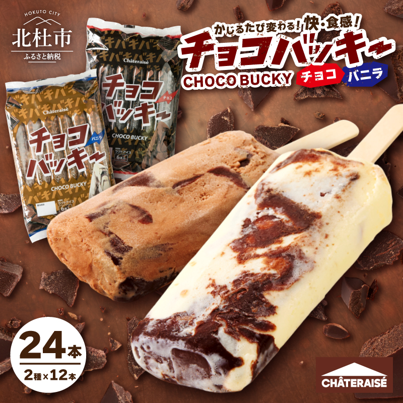 【シャトレーゼ】チョコバッキーバニラ＆チョコ詰合せ24本入　アイスクリーム スイーツ アイス セット 人気 15000円 以内