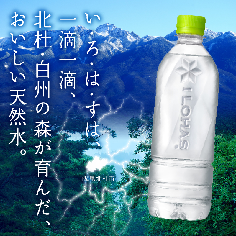 【12ヶ月定期便】い･ろ･は･す 天然水 ラベルレス （540ml×24本）　北杜市白州産 水 ミネラルウォーター コカ・コーラ いろはす ペットボトル キャンプ アウトドア 防災グッズ
