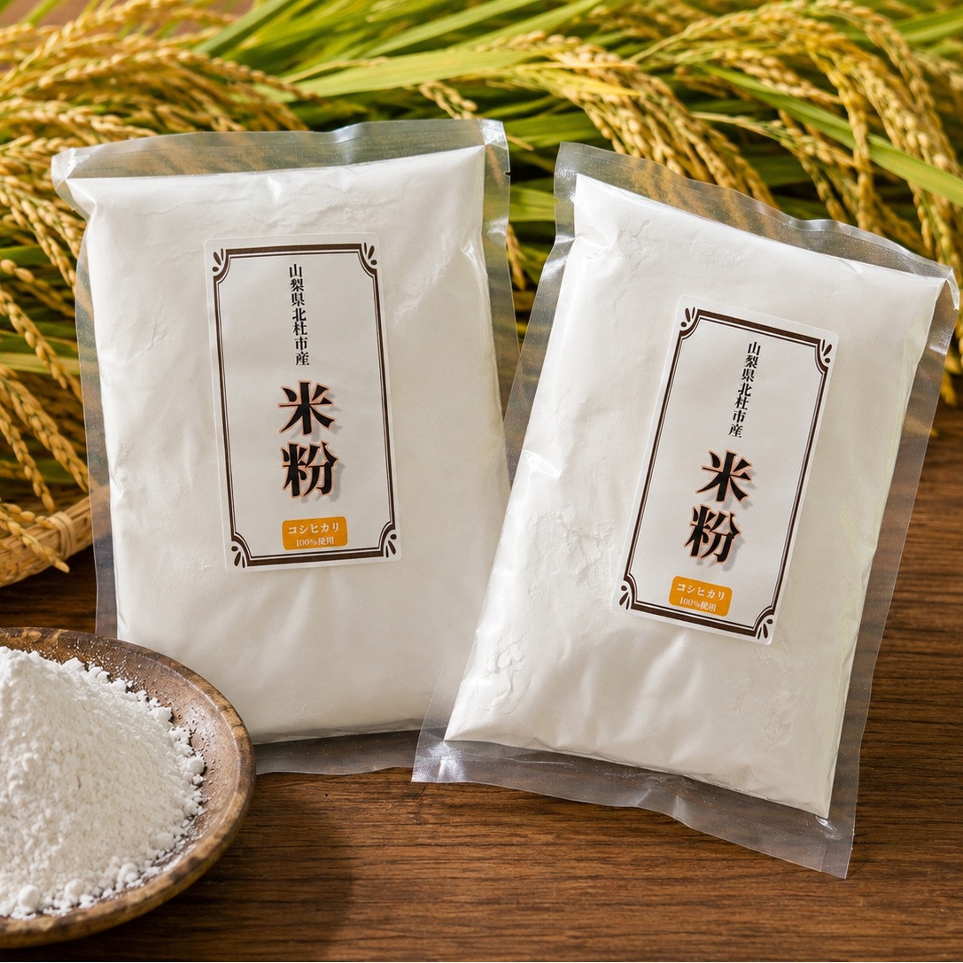 北杜市産コシヒカリ100％米粉 500g×2袋　グルテンフリー パン スイーツ お菓子 料理 お米の粉 国産