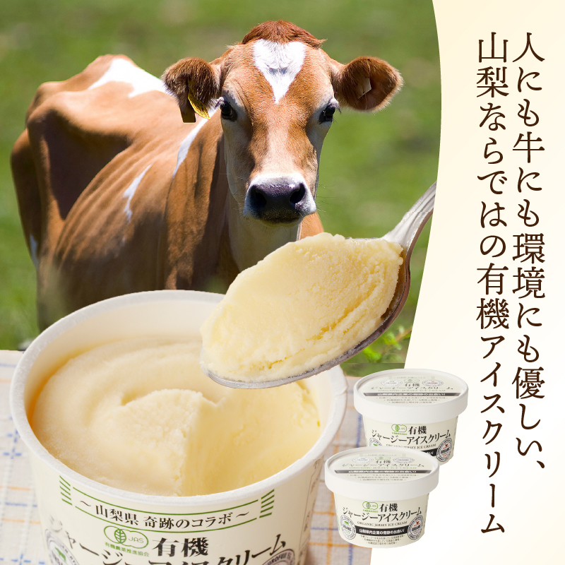 有機JAS認証ジャージーアイスクリーム 100ml×6個　アイスクリーム 有機アイスクリーム 有機JAS認証 有機ジャージー牛乳 生乳 100ml×6個 コラボ アイス 清泉寮 ジャージー牧場 茅ケ岳山麓 黒富士農場 海老屋 有機 アイス スイーツ デザート 山梨県 北杜市産 人気 バレンタインデー チョコ以外 ホワイトデー お返し