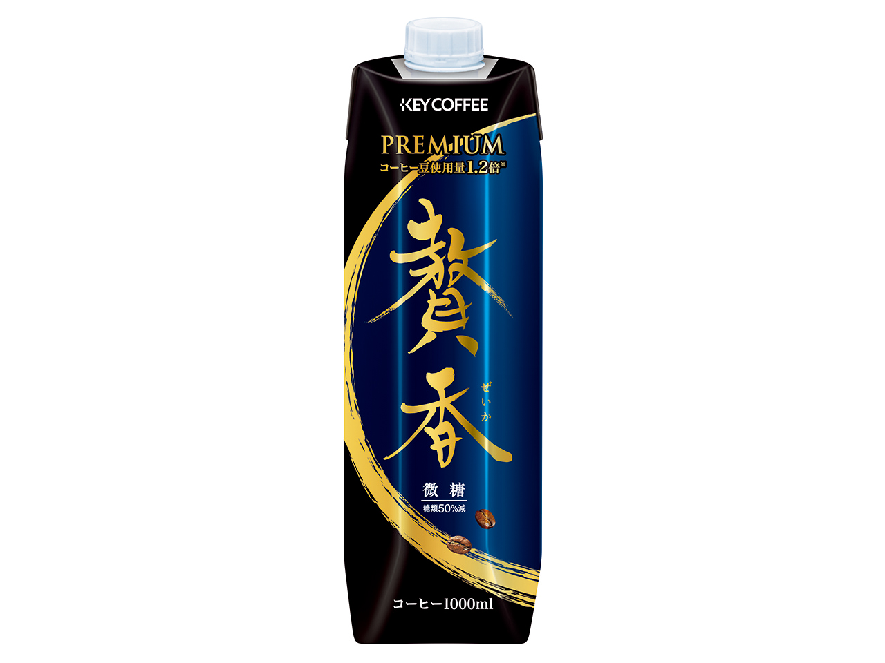 キーコーヒー まろやか仕立て 贅香 微糖 1リットル×6本　プレミアム アイスコーヒー ブラジル高級豆 焙煎 低温抽出 ブレンド 珈琲 飲料