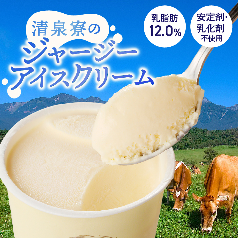 清泉寮ジャージーアイスクリーム 120ml×8個　プレミアム 有機ジャージー牛乳 安定剤不使用 乳化剤不使用「やまなしアニマルウェルフェア」 三ツ星認証 北杜市 清里 清泉寮 ジャージー牧場 人気 バレンタインデー チョコ以外 ホワイトデー お返し