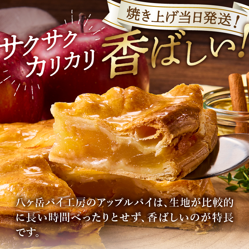 【焼き上げ当日発送おいしさ５日間!八ヶ岳パイ工房】紅玉アップルパイ(25cm)　アップルパイ スイーツ お菓子 人気 紅玉 内祝い 出産祝い 結婚祝い お祝い ご挨拶