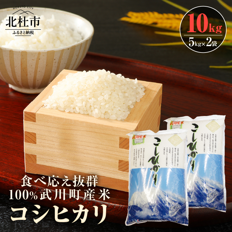 【令和8年度新米】山梨最大の米処 北杜市武川町産 コシヒカリ5kg×2袋　米 粘り 甘味 つや 食べ応え抜群