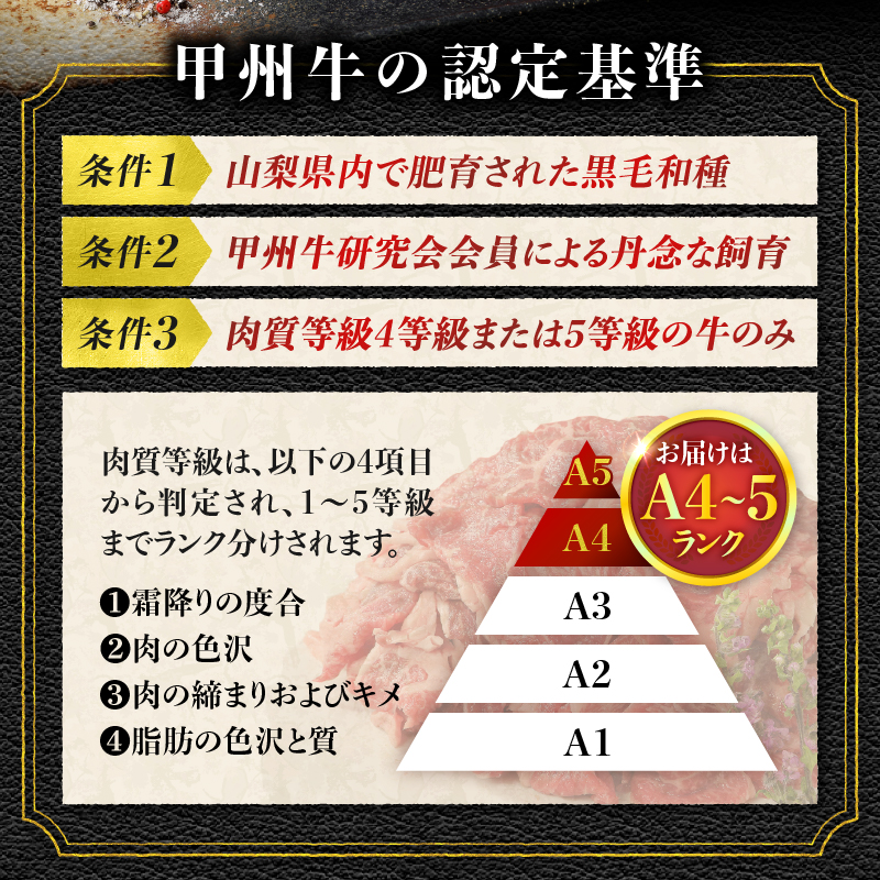 【3ヶ月定期便】山梨県北杜市産 甲州牛 黒毛和牛牛肩ロースすきやき用 500g　牛肉 肩ロース 国産 山梨県 北杜市産 肉 A4・5ランク級 すき焼き