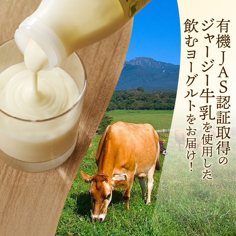 有機ジャージー牛乳でつくる有機飲むヨーグルト 500g×4本　有機飲むヨーグルト 有機ジャージー 500g×4本 生乳 有機JAS認証取得 ジャージー牛乳 100％使用 飲むヨーグルト ヨーグルト 乳製品 有機砂糖 濃厚 まろやか 清泉寮牧場 清里 山梨県 北杜市産