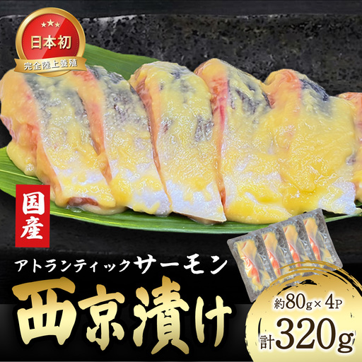 小山町産アトランティックサーモン追い麹西京漬け 4P | サーモン 小分け 真空パック 海鮮 魚介 西京漬け 味噌漬け みそ漬け 国産 鮭 しゃけ サケ 養殖 静岡県 小山町