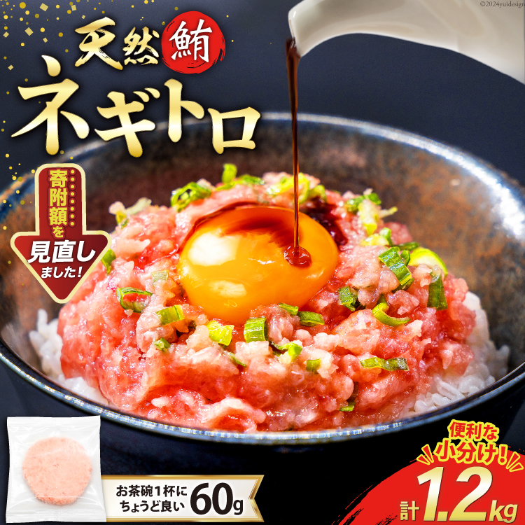 【準備でき次第発送】 天然 マグロ ネギトロ まぐろたたき 冷凍 60g 20パック 計1.2kg 小分け 個包装 FY03 [トライ産業 静岡県 吉田町 22424332] まぐろ 鮪 ねぎとろ まぐろのたたき マグロたたき ネギとろ ねぎトロ