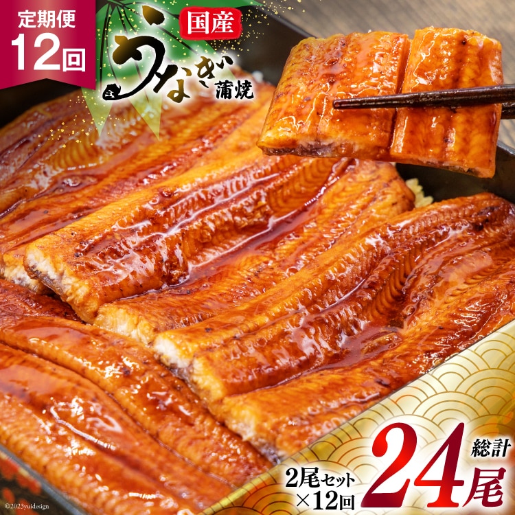 『定期便』国産 うなぎ蒲焼・2尾セット 全12回 [マルニうなぎ加工 静岡県 吉田町 22424423] 鰻 ウナギ 蒲焼き うなぎ蒲焼き 鰻蒲焼き unagi ◎