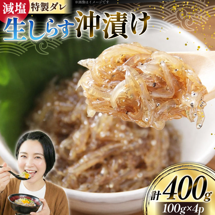 生しらす 沖漬け 計 400g [丸三水産 静岡県 吉田町 22424696] しらす シラス 小分け 冷凍 海鮮 ご飯のお供
