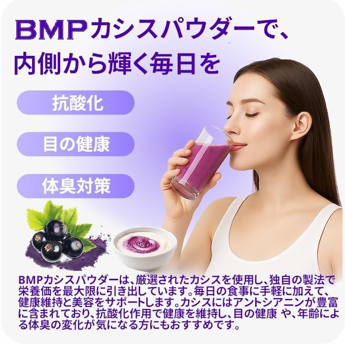 BMP カシスパウダー 500g（100g×5袋）（カシス濃縮果汁粉末）
