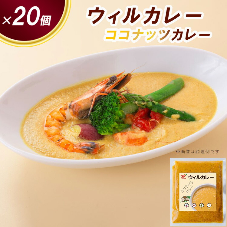 【ウィルカレー】ココナッツカレー20個入：甘みと旨味が際立つまろやかカレー ※沖縄・離島への配送不可