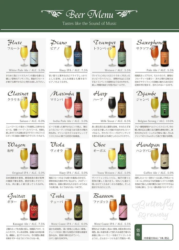楽器シリーズのクラフトビールが毎月１回9本1年間届きます。（計12回） | 飲料 アルコール ビール クラフトビール 乾杯 晩酌 地ビール IPA ペールエール ラガー ブルワリー 自家醸造 ボトルビール 瓶ビール 飲み比べ 定期便 お取り寄せ ギフト 贈り物
