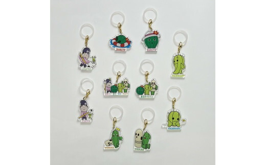 春日井ご当地キャラクターのサガラ刺繍ポーチとめじるしアクセサリーのセット
