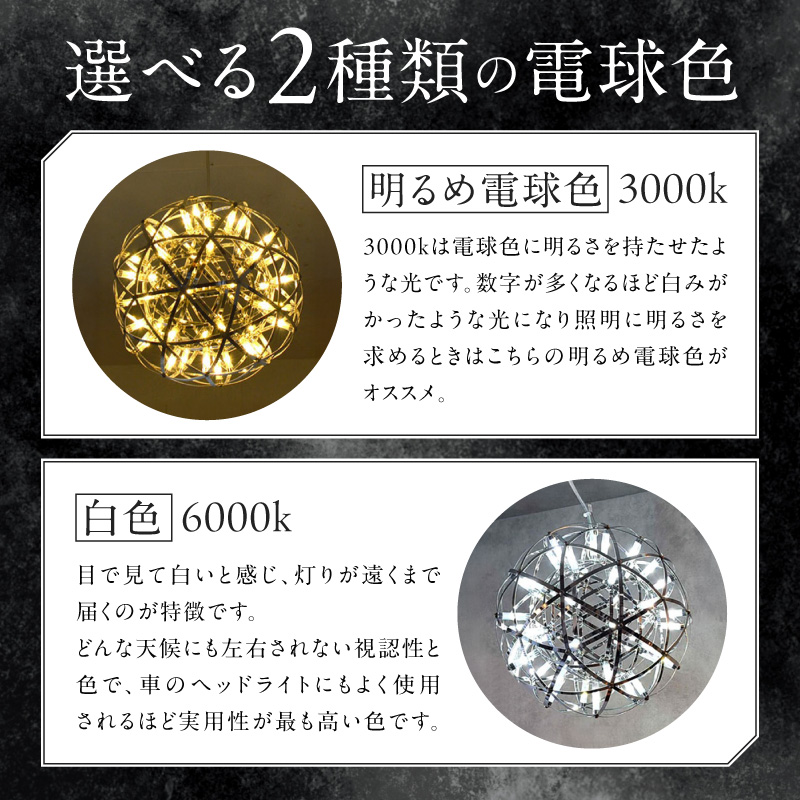 屋外対応の輝くLEDシャンデリア|WPP035 電球色