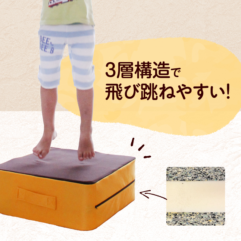 ジャンピングクッション　7.ソフトタイプ×イエロー