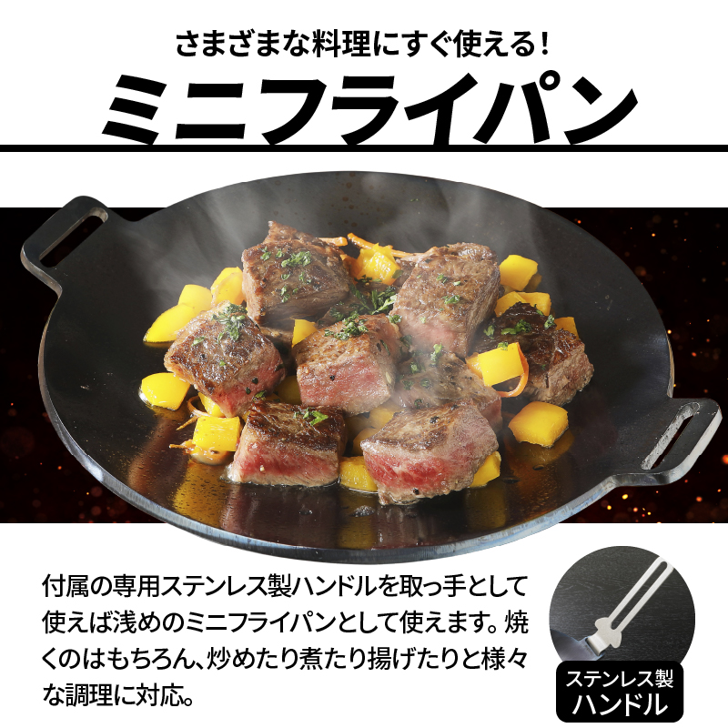 鍛冶屋の頓珍漢 フライ鉄板 F220S 4.5mm厚 直径22cm