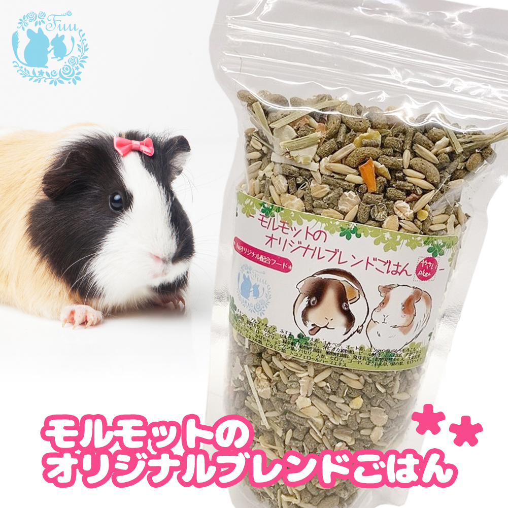 fuu うまうまセレクション モルモットのオリジナルブレンドごはん（210g）　［ やさいプラス 小動物用 バランス 栄養食 ペットフード 餌 えさ エサ ］