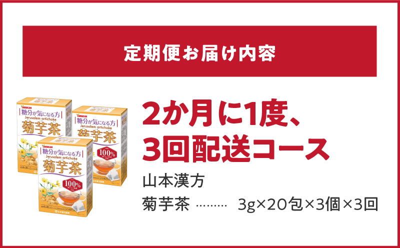 ＜2ヶ月に1度、3回送付定期便＞菊芋茶
