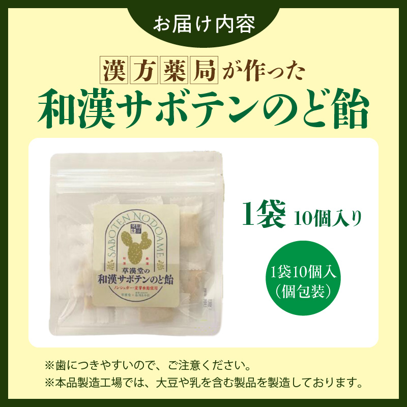 和漢サボテンのど飴　1袋
