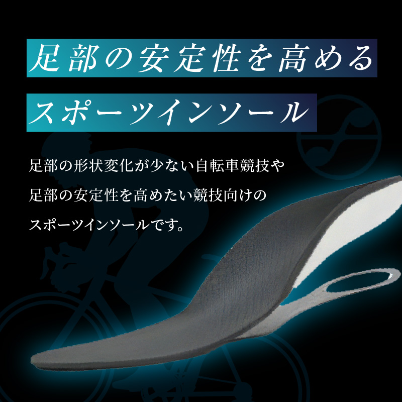 自転車用スポーツインソール「フュージョンフレキシー+S」　2.Ｓ（23.5～24.5㎝）