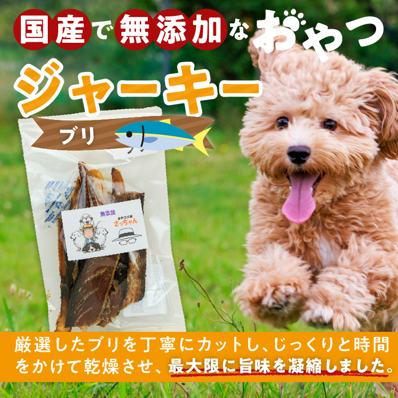 犬猫用　ペットフード　国産無添加おやつジャーキー　ブリ（魚） おやつ工房さっちゃん ペット ペット用品 ドッグフード キャットフード 犬 猫 無添加 おやつ ジャーキー マルシェ エサ 餌 おやつ工房 さっちゃん 愛知県 小牧市