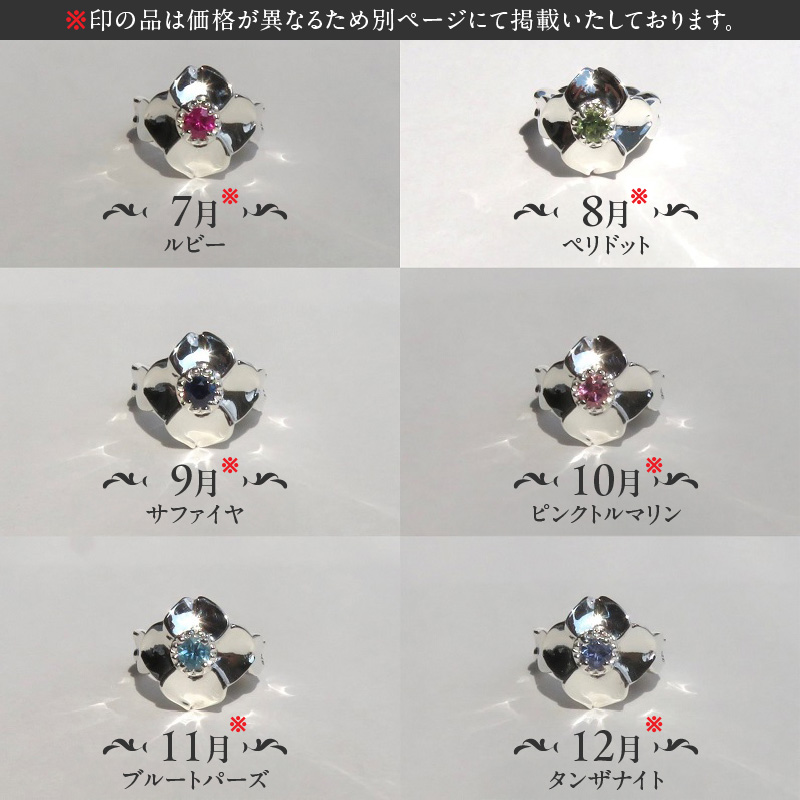SV 桜とハナミズキのベビーリング【ネックレス付】（5月）45cm