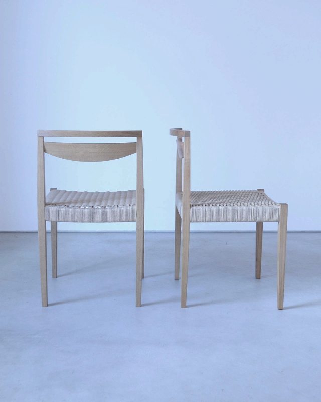 【HOFF&Co.】ダイニングチェア "RPチェア"　椅子 チェア 一人掛け ダイニング ナラ 無垢材 ペーパーコード 平編み 家具 インテリア